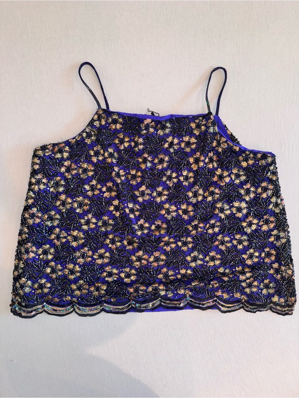 Vintage Beaded Silk Top - Picture 7 of 12